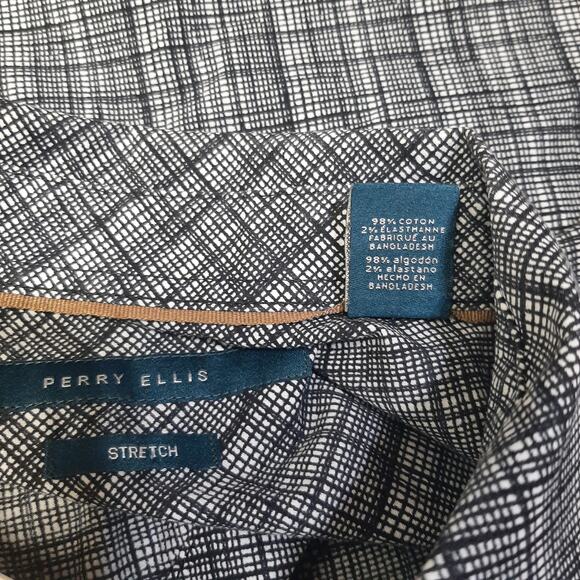 Perry Ellis Men's Long Sleeve Button Down Motion Stretch Dress Shirt l Size: L - Picture 7 of 7